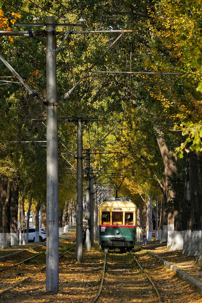 網紅打卡地——54路有軌電車。人民網記者 李洋攝